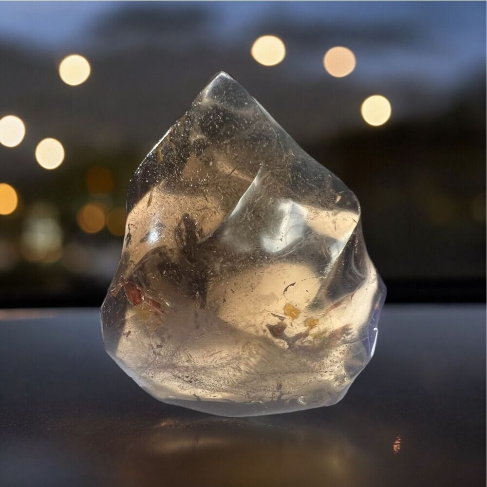 Smoky Quartz Crystal‎ Flame